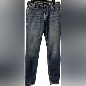 True Religion Jennie Curvy Mid Rise Super T Skinny Jeans Size 32